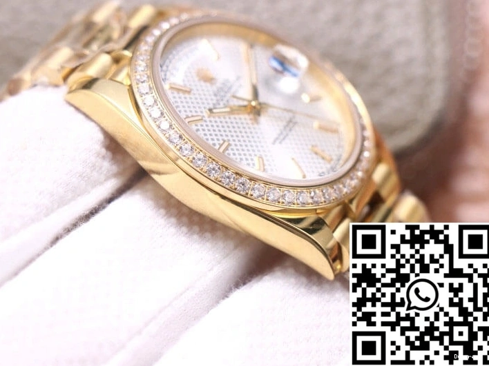 M228348RBR-0005 EW Dial Day-Date Rolex Silver Factory 0406